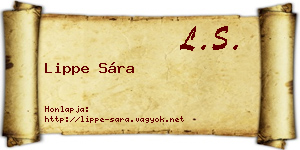 Lippe Sára névjegykártya